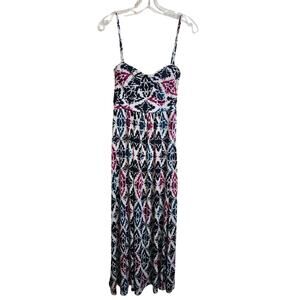 Ann Taylor Convertible Maxi Dress, Geometric Print, Size 2